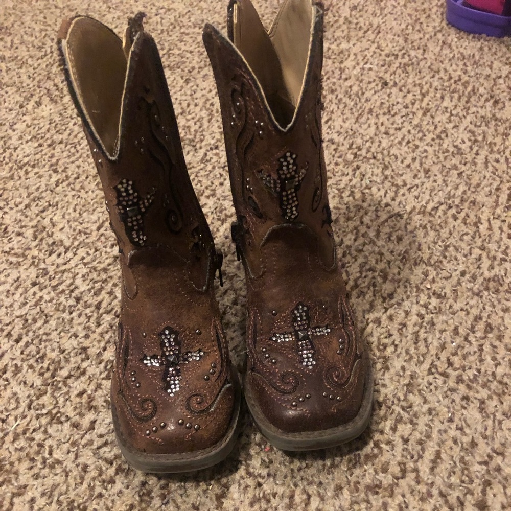 Toddler Rhinestone Cowgirl boots 💛